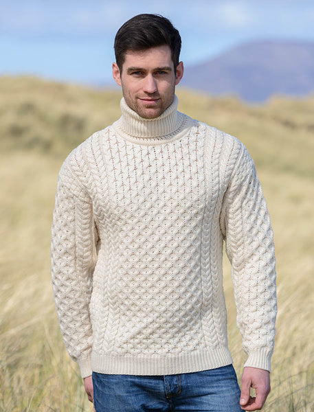 Cable Knit Turtleneck Sweater